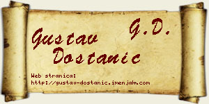 Gustav Dostanić vizit kartica